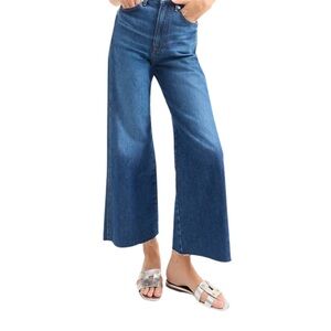 Veronica Beard Taylor Cropped Wide Leg Jean